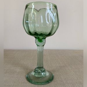 Mexican Hand-Blown Glass Goblet